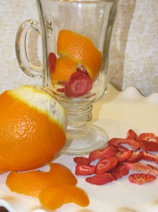 Strawberry and Tangerine Fruit Infused Water